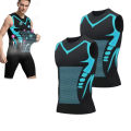 Men's shoulder quick drying vest, sports tight fitting vest super elastic breathable sweat absorbing, running, fitness training.