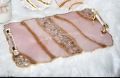 HANDMADE Large Rose Gold Glitter Decorative Resin tray Elegant Tray W/ Crystal Clear & Gold Handles Perfume Tray Geode Resin Tray Coasters. 