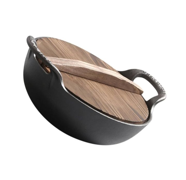 Seasoned%20Heavy%20Cast%20Iron%20Kadai%20Imported%20Quality%2027%20cm%20With%20Bamboo%20Lid%20-%20Image%205