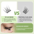 QSTY Self Adhesive Eyelashes Clusters kit Press on Lashes No Glue Need Soft Lash Clusters Kit Reusable Self Adhesive Lashes with. 