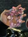 Kawaii Liquid Shaker Robot Bear Card Holder with Lanyard Neck Strap Clear Glitter ID Badge Case for Students Office Cute .