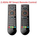 Q2 TV Backlight Air Mouse Gyroscope Wireless IR Learning 2.4GHz RF Smart Voice Remote Control for Laptop/Computer/Android TV Box. 