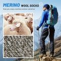 5 Pairs Merino Wool Mid-Calf Socks for Men And Women Winter Thermal Thickened Lined Outdoor Sports Towel Sock For Hiking Camping. 