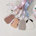 Durable PU Transparent ID Card Holder with Lanyard Animal Design Student Bus Card Case Campus Badge Sleeves Protector241.