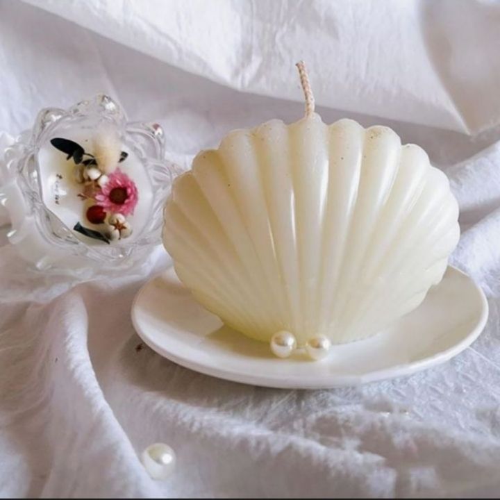 Scented Mini Sea Shell Candle 5.8cm x 6.81cm Home Decor and Gift Pack ...