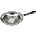 20cm Induction-Ready Stainless Steel Flat Bottom Frying Pan with Heat-Resistant Handle.