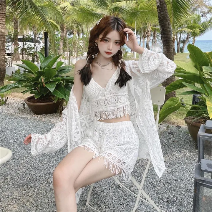 Women's%20Boho%20Fringe%20Backless%20Halter%20Tie%20Neck%20Underwear%20Outerwear%20with%20Neck%20Hanging%20Embroidery%20Tassel%20Suspender%20Vest%20Short%20Tank%20-%20Image%203