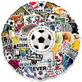 50Pcs Football Stickers Soccer Balls DIY Stickers Skateboard Motorcycle Suitcase Decor Phone Laptop Decals.