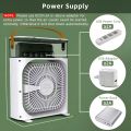 4-In-1 Multi-Functional Portable Air Humidifier Cooling USB Fan With 7-Color Night Light. 