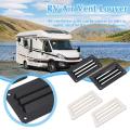 1pair RV Air Vent Louver Professional Bathroom Office Ventilation Outlet Grille Louver For Boat Yacht Accessories Black. 