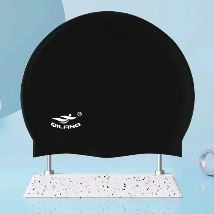 Silicone%20swim%20caps%20Swim%20Cap%20Adult%20Silicone%20Waterproof%20Unisex%20Solid%20Color%20Pool%20Diving%20Cap%20Long%20Hair%20-%20Image%203
