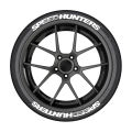 2pcs For One Tire SPEEDHUNTERS Car 3D Tire Letter Sticker Trend Auto Wheel Styling Decor Decals Water proof No Glue.