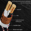 YYTCG High-End Pure Copper 3.5mm AUX Cable Car Male-to-Male Audio Cable for Mobile Phone Audio and Headphone Connection. 