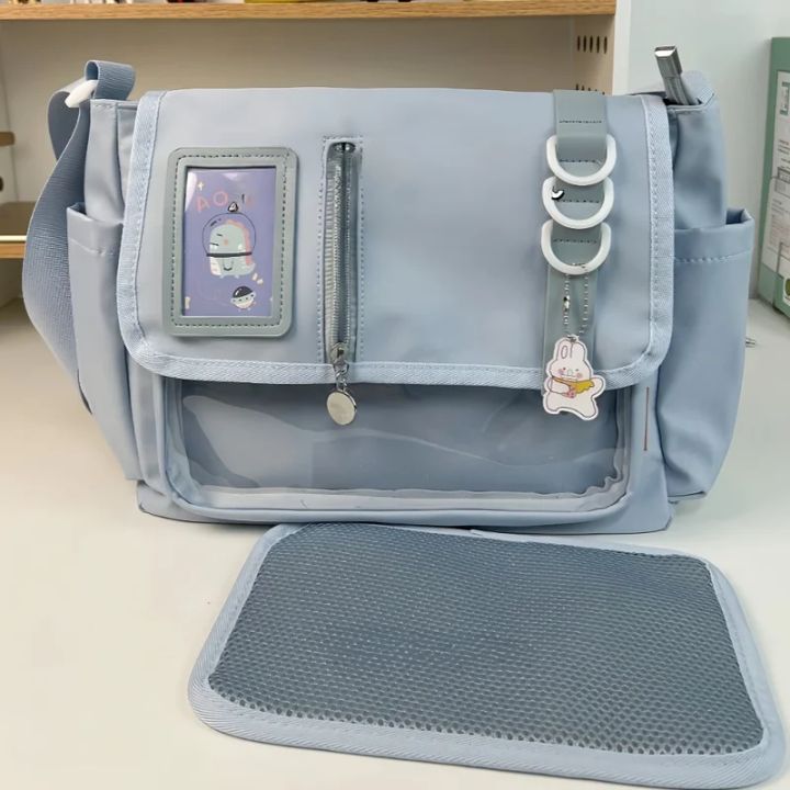 Y2K%20Japanese%20Harajuku%20School%20Bags%20for%20Teenage%20Girls%20New%202024%20Transparent%20Itabag%20Crossbody%20Bag%20DIY%20Badges%20Display%20Plate%20Ita%20Bag%20-%20Image%205