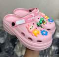 New Premium EVA Thick-Sole Comfort Lightweight Soft Cushion Slip-On Shoes Clogs Sandals with Cute Decorative Charms. 