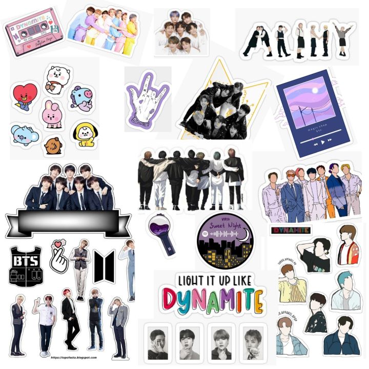 25 pcs BTS aesthetic stickers for journaling laptops f