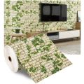 2m Roll 3D Wall Sticker Imitation Brick Bedroom Home Decor Waterproof Self-adhesive DIY Wallpaper For Living Room TV Backdrop. 
