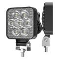 Mini 2.5 "Square Mini Led Square Work Light Pole 7LED Cross Country Marine Spotlight 4X4 Jeep JK 4Wd Truck 9V-30V. 