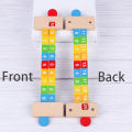 Children Wooden Math Arithmetic Learning Toys Montessori Teaching Addition Ruler Educational Number Toys For Kids Teaching Aids. 