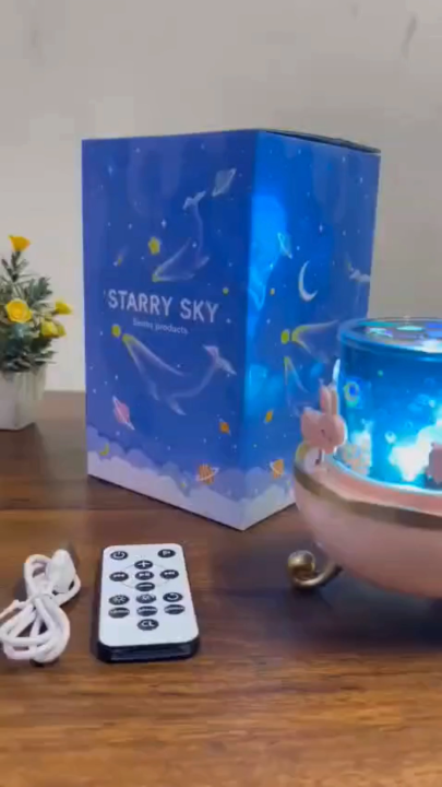 Bunny’s Carousel 360° Rotatable Starry Sky Night Light Projector LED ...