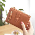 Women's short wallet multi-function buckle multi-card purse ladies wallet. 