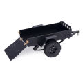 Aluminum Machined Utility Trailer with Ball Head Tool for Small RC Crawler 1/18 1/24 Scale TRX4M FCX18 Redcat Ascent-18 SCX24.