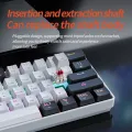 MUCAI MK61 USB Gaming Mechanical Keyboard Red Switch 61 Keys Wired Detachable Cable RGB Backlit Hot Swappable. 