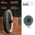 5Pcs 50mm Zircon Arc Fillet Abrasive Flap Wheel Polishing Flap Disc Quick-change Grinding Wheel For Polishing  Surface Deburring. 