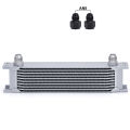 WLR - Aluminum Universal Engine transmission AN10 Oil Cooler 10 rows With 10An Female to AN6 AN8 Male Adaptter Fitting WLR7010. 