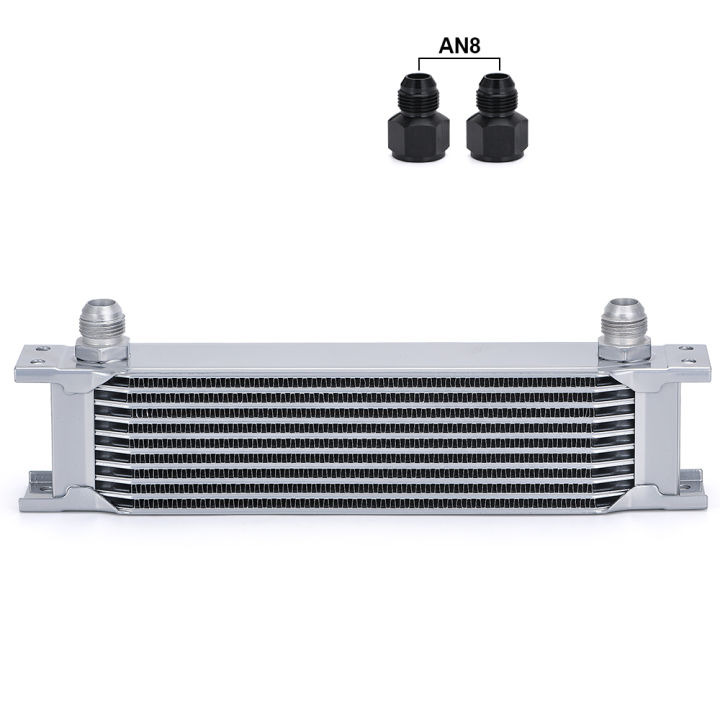 WLR%20-%20Aluminum%20Universal%20Engine%20transmission%20AN10%20Oil%20Cooler%2010%20rows%20With%2010An%20Female%20to%20AN6%20AN8%20Male%20Adaptter%20Fitting%20WLR7010%20-%20Image%207