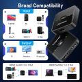 Lemorele 4K HDMI Splitter Switch 2 in 1 Out 60Hz HDMI-compatible 2.0 Hub Switcher for PC Laptop HDTV Xbox PS4 PS5 TV Macbook.
