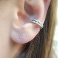 3Pairs Very Tiny Stud Earrings in Pure Chandi with CZ Crystals - Simple Minimalist Small Ear Studs. 
