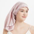 100% Mulberry Silk Sleep Cap for Long Hair Bonnet with Soft Elastic Band for Woman Hair Care. 