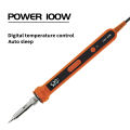 100W Digital Electric Soldering Iron Kit Set 220V Temperature Adjustable Welding Tool Ceramic Heater Soldering Tips Rework. 