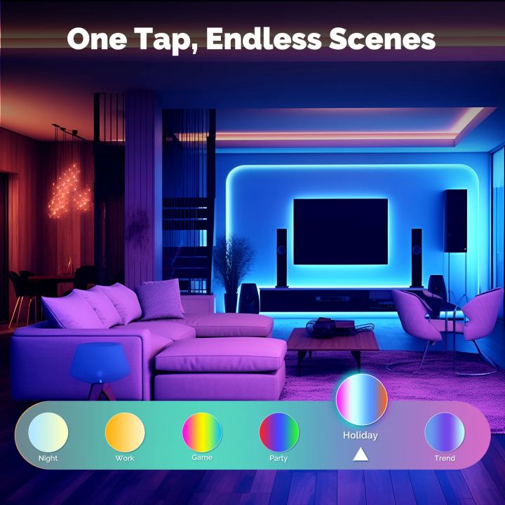 MOES%20Tuya%20ZigBee%20LED%20Strip%20Light%20Smart%20Party%20Music%20Sync%20RGB5050%20Controller%2016%20Million%20Colors%20Changing%20Support%20Alexa%20%20Home%20-%20Image%205