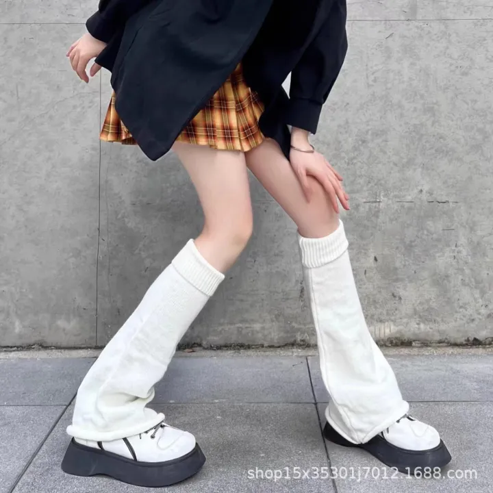 Autumn%20and%20Winter%20Leg%20Warmer%20Wide%20Legs%20Black%20White%20Lolita%20Socks%20for%20Women%20Stripe%20Socks%20-%20Image%203