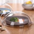 The Third Generation Microwave Splash Cover Thickened Transparent Splash-proof Cover with Handle BPA-free Plate Food Cover. 