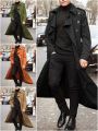 Streetwear Fashion Trench Men's Thin Coat Designer Overlong British Coats Man's Clothing With Epaulets Men's Jackets For Spring.