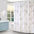 Bathroom Shower Curtains PEVA Waterproof Thickening Bath Curtain With Hooks Rustproof Metal Grommets Leaf Pattern Shower Curtain. 