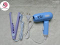 Portable Mini Hair Dryer & Mini Hair Straightener Combo. 