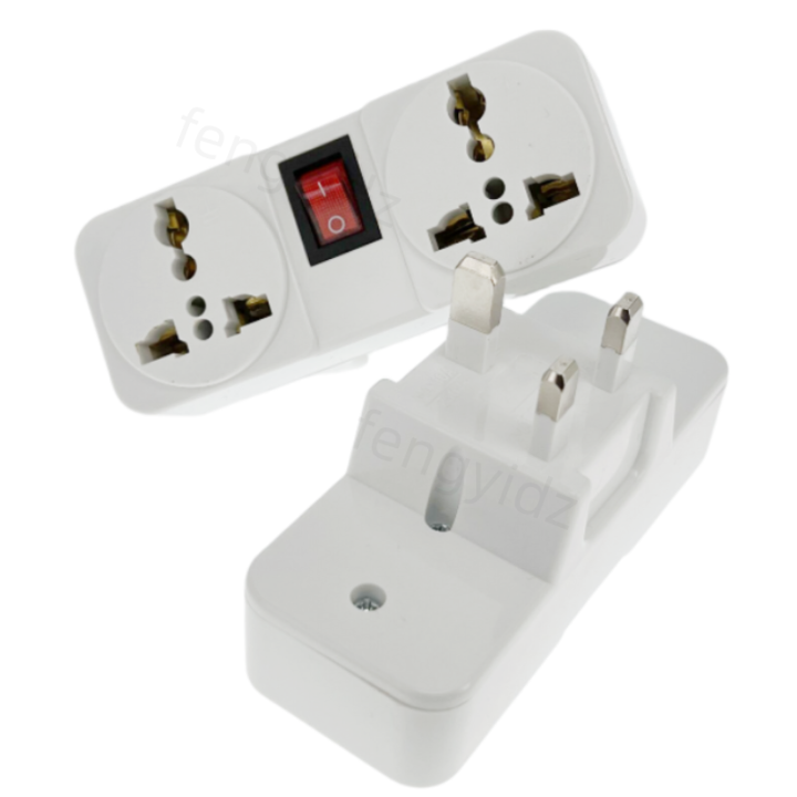 White Portable Universal Wall Aocket EU US UK Extension Socket 250V 6A 10A 125V Power Converter Plug Adapter with on off Switch