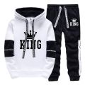 King Printing Mens Tracksuit Single Piece Sweatshirts Sweatpants Casual Hoodie Pants Outdoors Mens Clothing Hot Sales Streetwear.