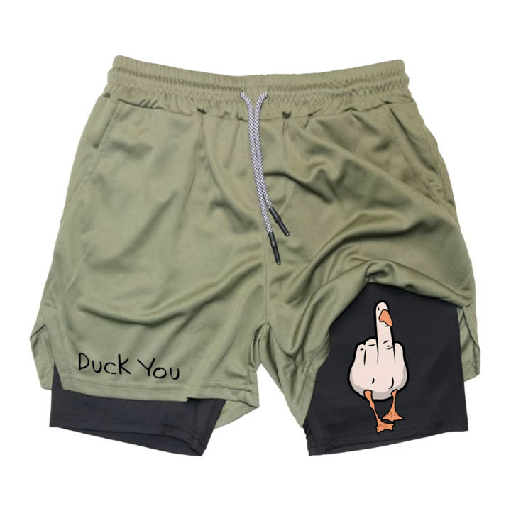 Cartoon%20Duck%20Print%20Men's%20Shorts%20Summer%20Double%20Layer%20Letter%20Print%20%20Quick%20Drying%20Pants%20Fitness%20Tracksuit%20Beach%20Short%20Pants%20RL0358%20-%20Image%203