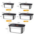 High Quality Stainless Steel Camping Lunch Box Sealed Refrigerator Freezer Storage Box Leak-proof Microwave Suitable Bento Box. 