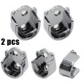 2 Pcs Wardrobe Bracket Heavy Duty Rod Socket Flange Rod Holder Closet Rod End Support U Shaped Rail Support Furniture Hardware. 
