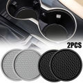 Universal Car Coasters Non-Slip Car Cup Holder Black Grey Car Cup Pad  Mat Auto Interior Accessories Embedded Drink Holder. 