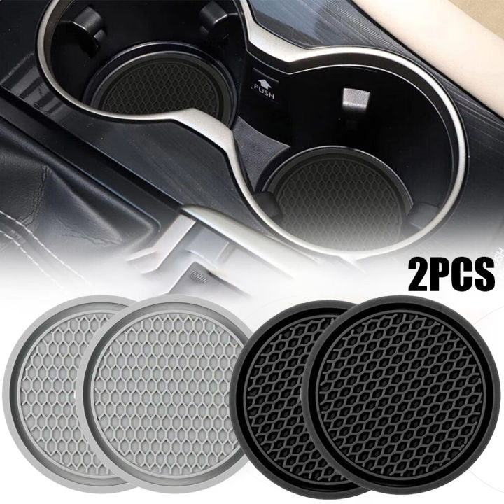 Universal Car Coasters Non-Slip Car Cup Holder Black Grey Car Cup Pad  Mat Auto Interior Accessories Embedded Drink Holder