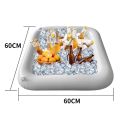 1Pc Inflatable Food Tray Ice Bar For Swimming Pool Iced Porous Party Ice Storage Tank Fruit Beverage Bucket Harmless Holder Pool. 
