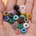 10pcs 5x10mm Abacus Beads Shape Natural Stone Crystal Beads Tiger Eye Agate Quartz Beads for Jewelry Making Necklace Bracelet. 