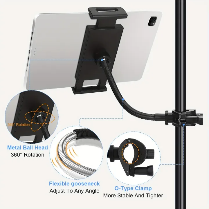 M2%20Flexible%20Tablet%20Holder%20for%20Microphone%20Stand%20Music%20Stand%20Compatible%20with%204.7%20to%2013.5%20Inch%20Tablets%20and%20Smartphones%20-%20Image%202